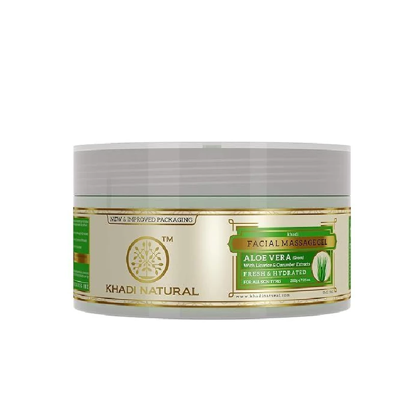 Khadi Natural Transparent Aloe Vera Facial Massage Gel Hydrates & Soften Skin